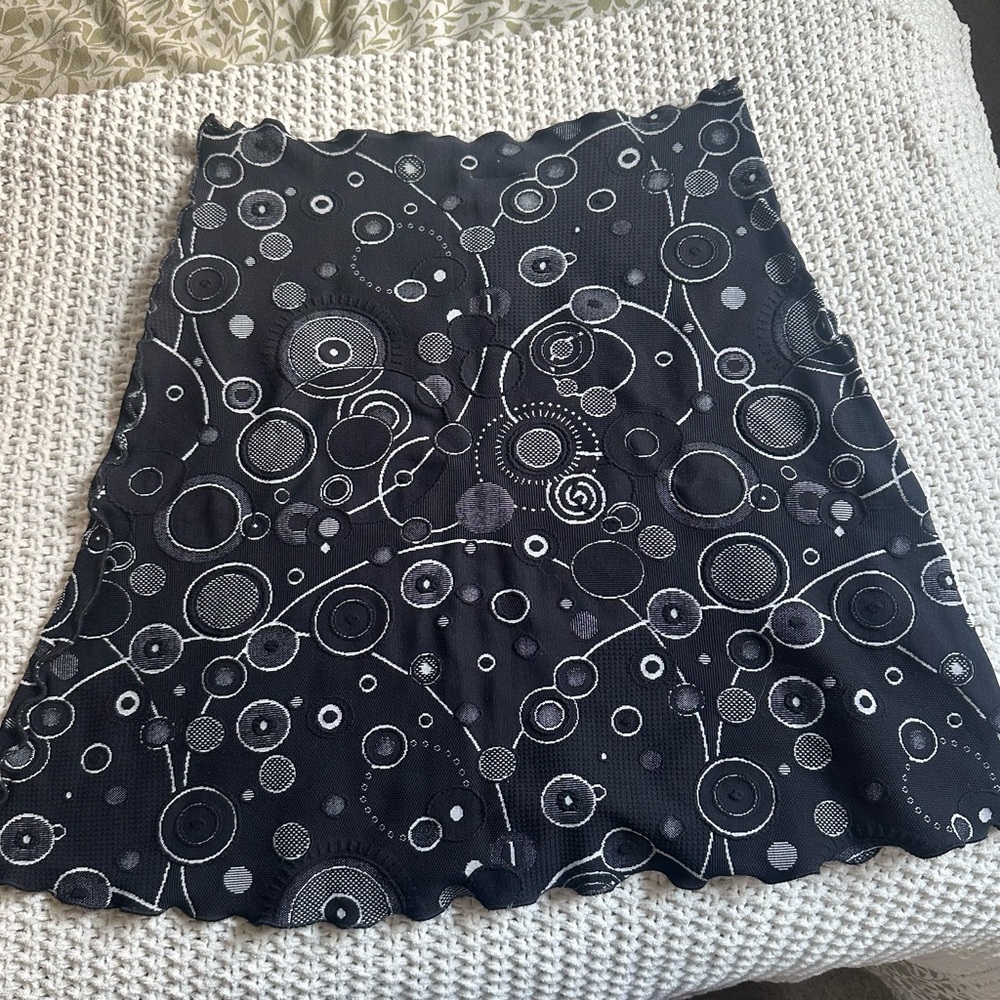Black and white A-Line Skirt Medium
